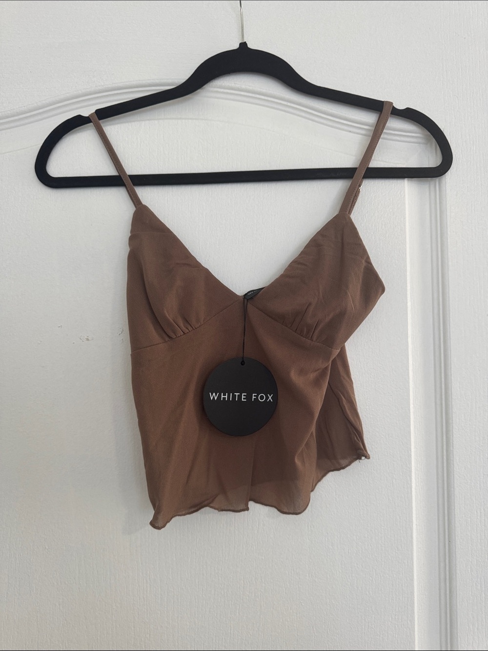 White Fox Brown Cami Top